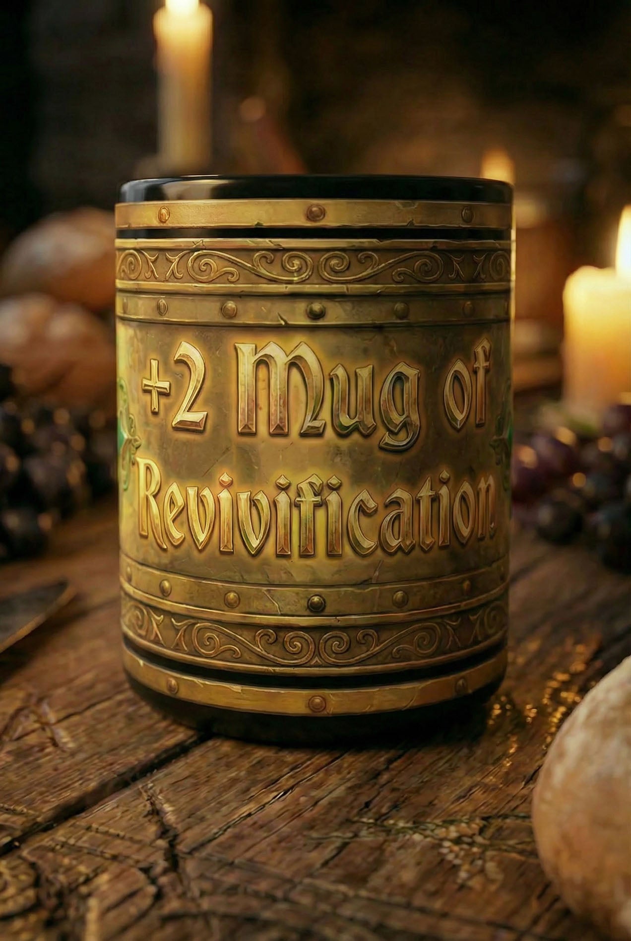 +2 Mug of Revivification - 15oz Black Coffee Mug