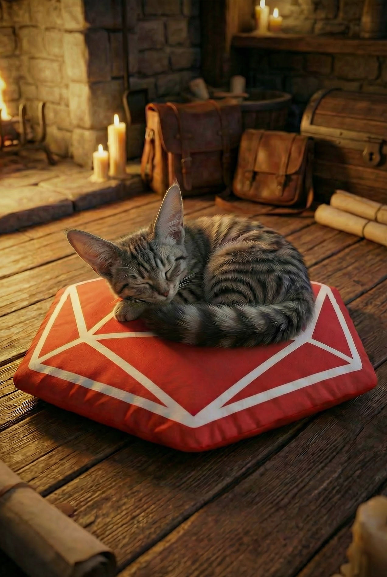 D20 Dice Pillow - RPG Gaming Cushion